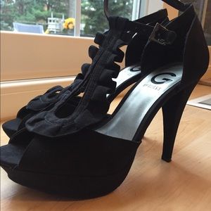 Black Guess High Heels Size 8